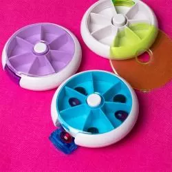 Porta Comprimido Plástico Redondo